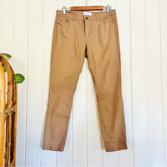 Trenery Jeans Trenery Sz 2 Slim Stretch Coated Beige Tan Jeans Euc